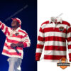 Jadakiss Jay-Z Concert Dog Head Striped Polo Shirt