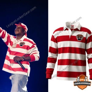 Jadakiss Jay-Z Concert Dog Head Striped Polo Shirt