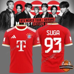 Suga BTS FC Bayern Munich World Tour Arirang Football Jersey