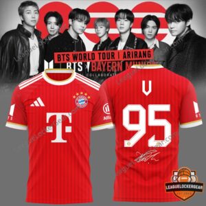 V BTS x Bayern Munich World Tour Arirang Collaboration Jersey