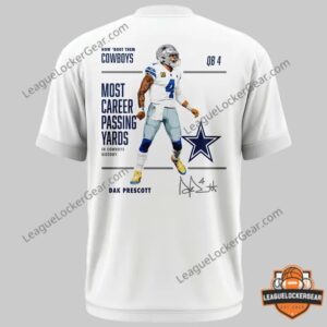Dallas Cowboys Dak Prescott Most Career Passing Yards Record T-Shirt