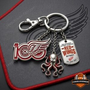 Detroit Red Wings 100th Anniversary Keychain