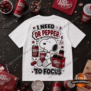 Dr Pepper Snoopy Snoopy Time I Need To Focus T-Shirt