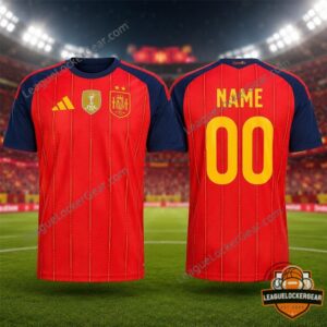 Spain España World Cup 2026 Champions Custom Football Jersey