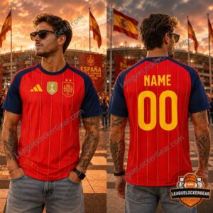 Spain España World Cup 2026 Champions Custom Football Jersey