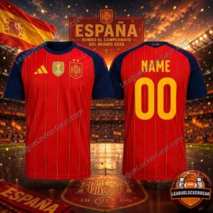 Spain España World Cup 2026 Champions Custom Football Jersey