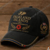 Falkland Islands Veteran Forever Remembered Poppy Baseball Cap
