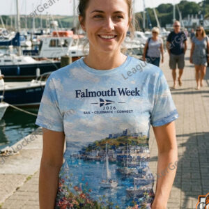Falmouth Week 2026 Impressionist Painting Sail Celebrate Connect T-Shirt