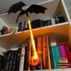 Flying Dragon Book Nook Light Fire-Breathing Shelf Lamp