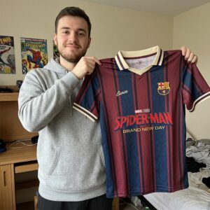 FC Barcelona Spider-Man Brand New Day Soccer Jersey