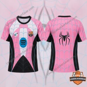 FC Barcelona Spider-Man Gwen Pink Edition Football Jersey