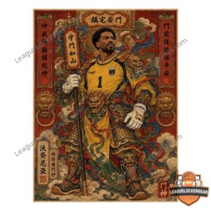 Cape Verde Goalkeeper Vozninha Chinese Door God Art Poster