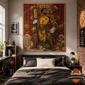 Cape Verde Goalkeeper Vozninha Chinese Door God Art Poster