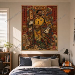 Cape Verde Goalkeeper Vozninha Chinese Door God Art Poster