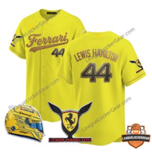 Ferrari Lewis Hamilton 44 Baseball Jersey