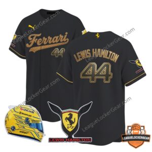 Ferrari Lewis Hamilton 44 Baseball Jersey