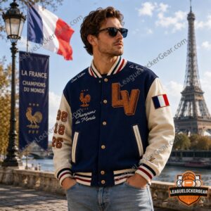 Louis Vuitton FFF Champions du Monde Print Bomber Jacket 2026