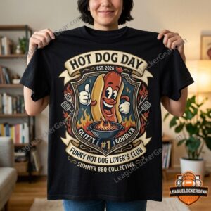 Funny Hot Dog Lover's Club Hot Dog Day 2026 Glizzy Gobbler T-Shirt