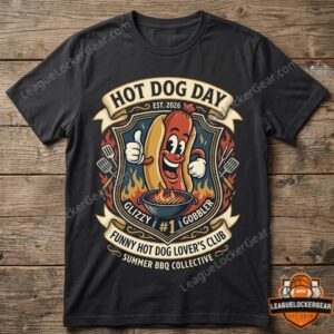 Funny Hot Dog Lover's Club Hot Dog Day 2026 Glizzy Gobbler T-Shirt