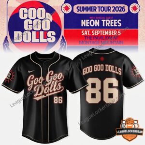 Goo Goo Dolls Summer Tour 2026 Neon Trees Baseball Jersey