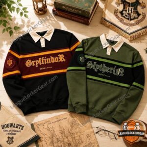 Harry Potter Gryffindor & Slytherin Long Sleeve Rugby Shirt