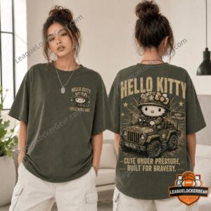 Hello Kitty Military Army Little Rebel Unit T-Shirt