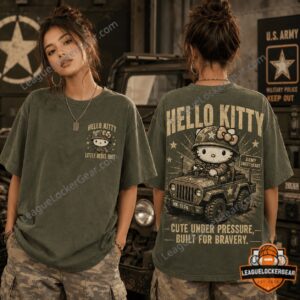 Hello Kitty Military Army Little Rebel Unit T-Shirt