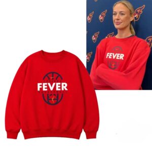Sophie Cunningham Indiana Fever Red Crewneck Sweatshirt