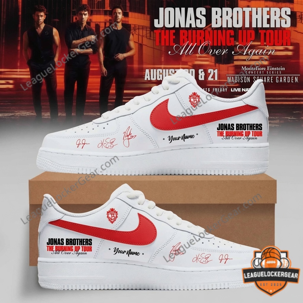 Jonas Brothers The Burning Up Tour All Over Again Custom Sneaker