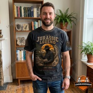 Jurassic Legend Paleontologist Explorer 1947-2026 Legacy Tribute T-Shirt