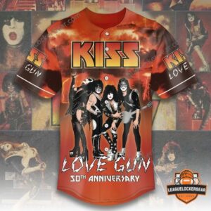 KISS Love Gun 50th Anniversary Baseball Jersey