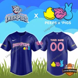 Lehigh Valley IronPigs Peeps x Pigs Collaboration Baseball Jersey