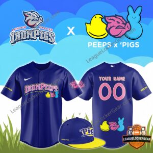 Lehigh Valley IronPigs Peeps x Pigs Collaboration Baseball Jersey