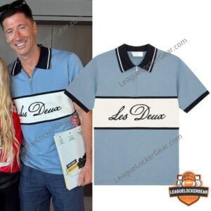 Lewandowski Les Deux Logo Zip Polo Shirt