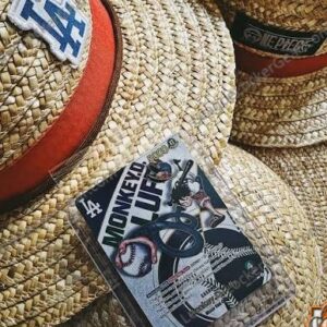 Los Angeles Dodgers LA x One Piece Logo Straw Hat