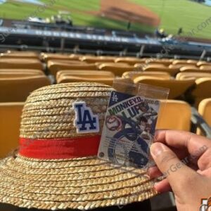 Los Angeles Dodgers LA x One Piece Logo Straw Hat