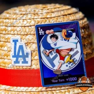 Los Angeles Dodgers LA x One Piece Logo Straw Hat