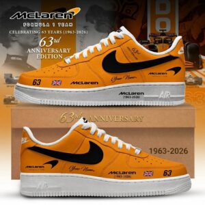 McLaren Formula 1 Team 63rd Anniversary Custom Sneakers
