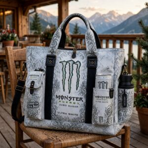 Monster Energy Ultra White Zero Sugar Unleash the Ultra Beast Tote Bag