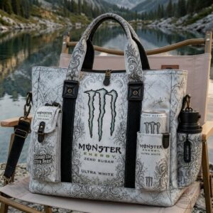 Monster Energy Ultra White Zero Sugar Unleash the Ultra Beast Tote Bag