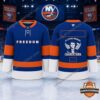 New York Islanders In Loving Memory Charlie Kirk Freedom Hockey Jersey