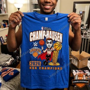 New York Knicks Champ Hausen NBA Finals 2026 Champions Tank Top