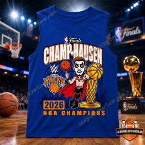 New York Knicks Champ Hausen NBA Finals 2026 Champions Tank Top
