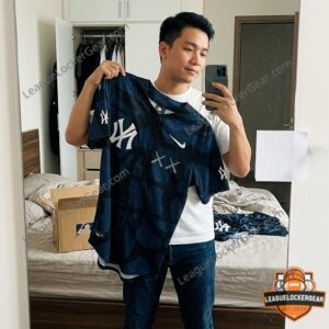 New York Yankees KAWS XX Camo Baseball Jersey