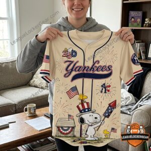 New York Yankees Peanuts America 250th Anniversary 2026 Baseball Jersey
