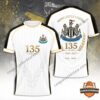 Newcastle United 135th Anniversary 3D White T-Shirt