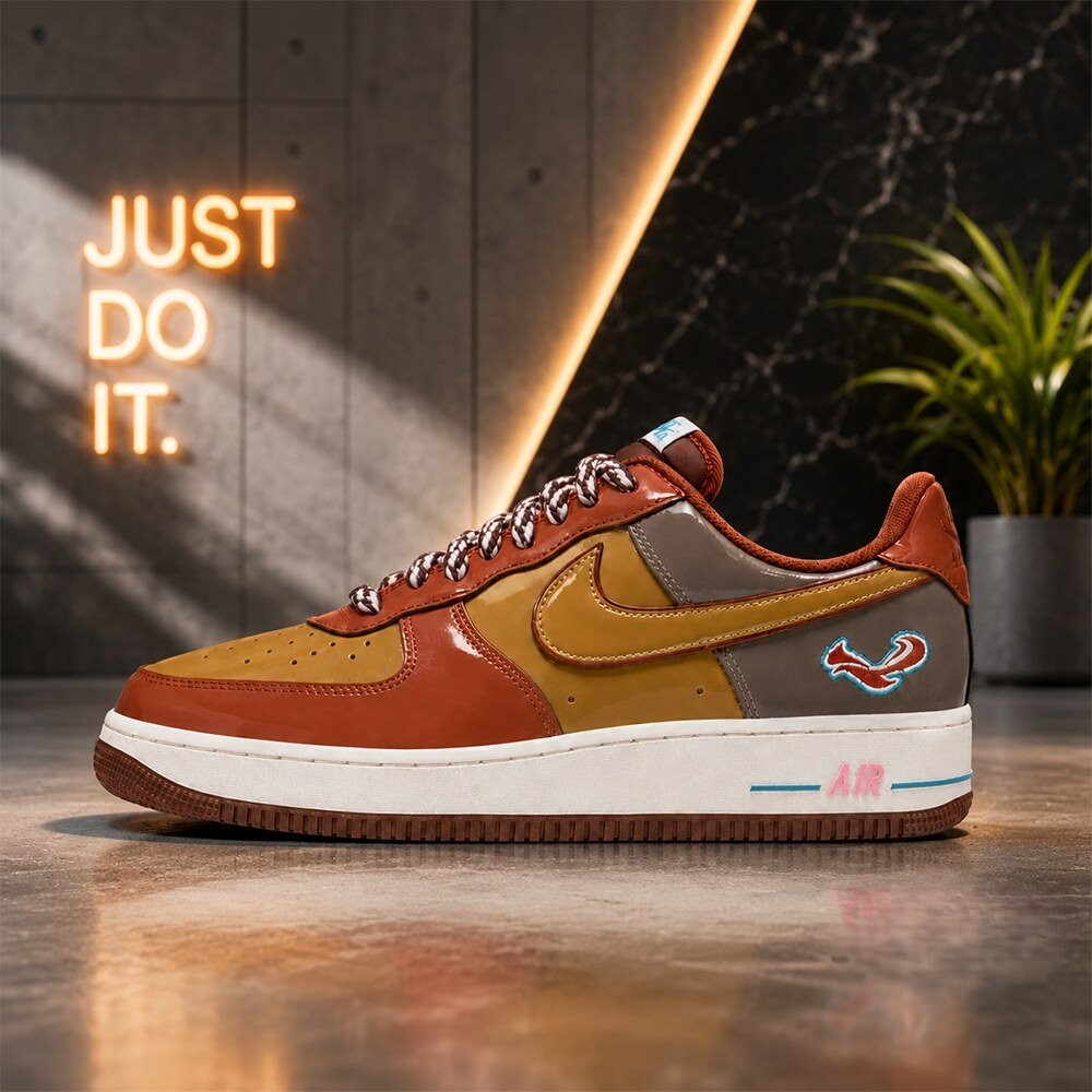 NIGO x J-hope x Nike Air Force 1 Low Burnt Sunrise Sneakers