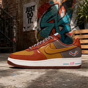 NIGO x J-hope x Nike Air Force 1 Low Burnt Sunrise Sneakers