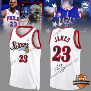 Philadelphia 76ers LeBron James 23 Signature Basketball Jersey