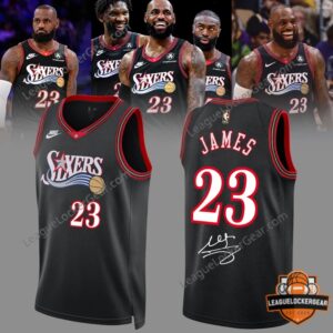 Philadelphia 76ers LeBron James 23 Signature Basketball Jersey
